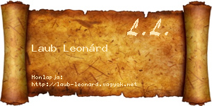 Laub Leonárd névjegykártya
