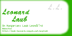 leonard laub business card